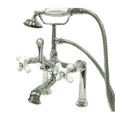 Kingston Brass Vintage Deck Mount Clawfoot Tub Filler with Hand Shower