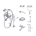 thumbnail image 1 of Kingston Brass CCK5171AX Vintage Freestanding Clawfoot Tub Faucet Package with Supply Line, Hand Shower and Tub Drain, Polished Chrome, 1 of 4