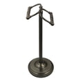 thumbnail image 1 of Kingston Brass CC2204 Vintage Freestanding Double Roll Toilet Paper Holder, Black Stainless, 1 of 2