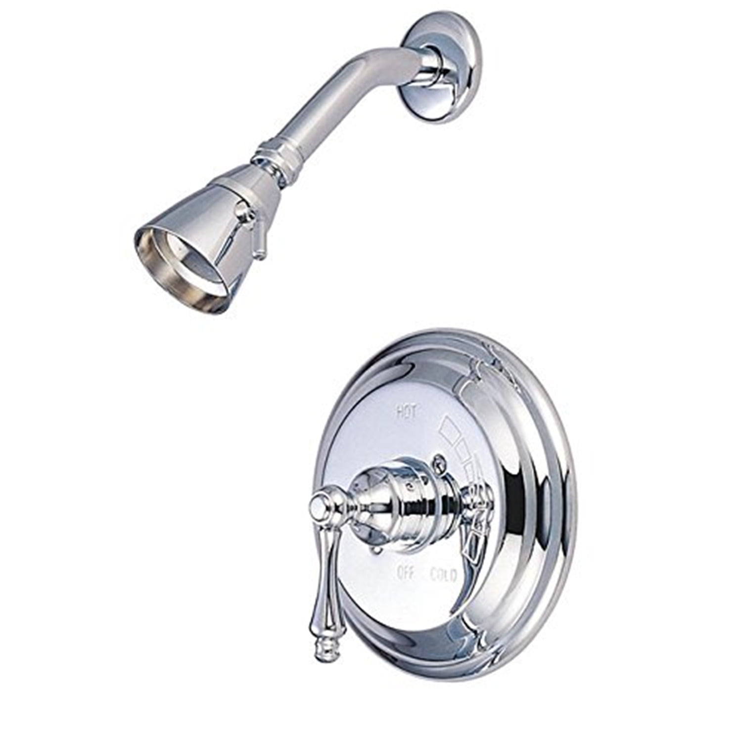 Polished Chrome Vintage Wall Mounted Shower Faucet