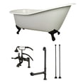 thumbnail image 1 of Kingston Brass Vintage Slipper 61-inch Cast-iron Clawfoot Tub with Faucet Combo, 1 of 5