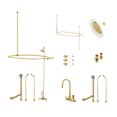 thumbnail image 1 of Kingston Brass CCK4182PL Vintage Tub Wall Mount Gooseneck Clawfoot Tub Faucet Package with Shower Enclosure, Polished Brass, 1 of 4