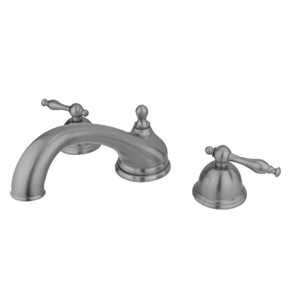 Kingston Brass KS3358NL Vintage Two-Handle Deck Mount Roman Tub Faucet, Brushed Nickel