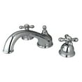 thumbnail image 1 of Kingston Brass KS3351AX Vintage Two-Handle Deck Mount Roman Tub Faucet, Polished Chrome, 1 of 4