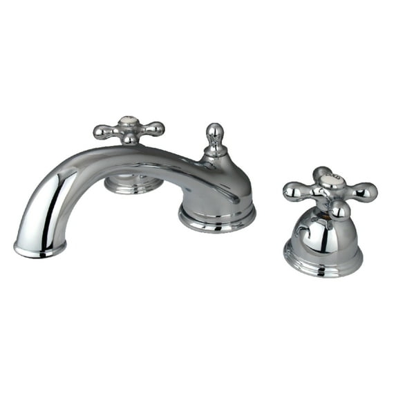Kingston Brass KS3351AX Vintage Two-Handle Deck Mount Roman Tub Faucet, Polished Chrome