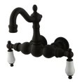thumbnail image 1 of Kingston Brass CC1005T5 Vintage 3-3/8-Inch Wall Mount Tub Faucet, Oil Rubbed Bronze, 1 of 2