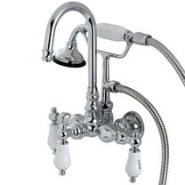 Kingston Brass AE10T1 Aqua Eden Vintage Wall Mount Clawfoot Tub Faucet, Polished Chrome