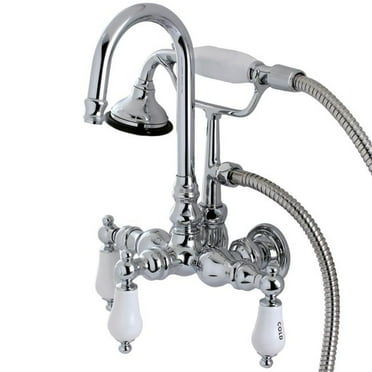 Kingston Brass AE10T1 Aqua Eden Vintage Wall Mount Clawfoot Tub Faucet, Polished Chrome