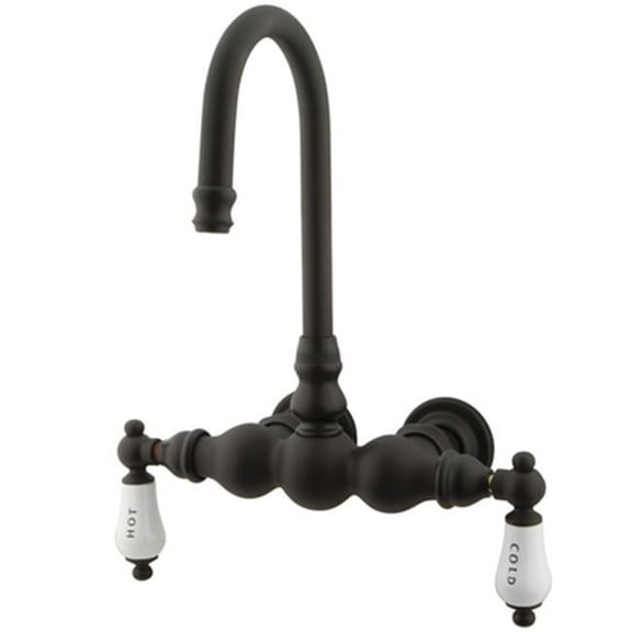 Kingston Brass Wall-Mount Clawfoot Tub Faucets With Oil Rubbed Bronze CC3T5