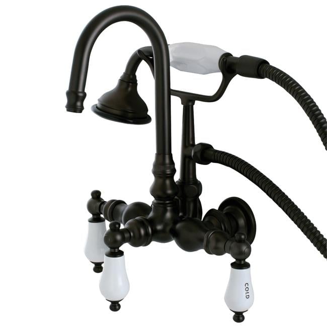 Aqua Eden AE9T5 Wall Mount Clawfoot Tub Faucet, Oil Rubbed Bronze