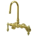 thumbnail image 1 of Kingston Brass Vintage Wall Mount Clawfoot Tub Filler, CC81T2, Polished Brass, 1 of 2