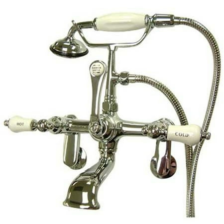 Kingston Brass Vintage Wall Mount Clawfoot Tub Filler with Hand Shower