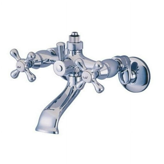 Kingston Brass Vintage Wall Mount Tub Faucet with Riser Adapter, Polished Chrome