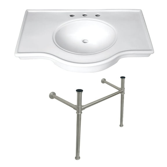 Kingston Brass Vpb137.St-T-Set Templeton 37" Wide Console Sink Set - White