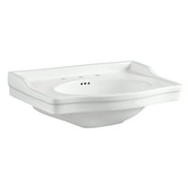 Kingston Brass VPB3308B Victorian 30" Ceramic Console Sink (8-Inch, 3-Hole), White