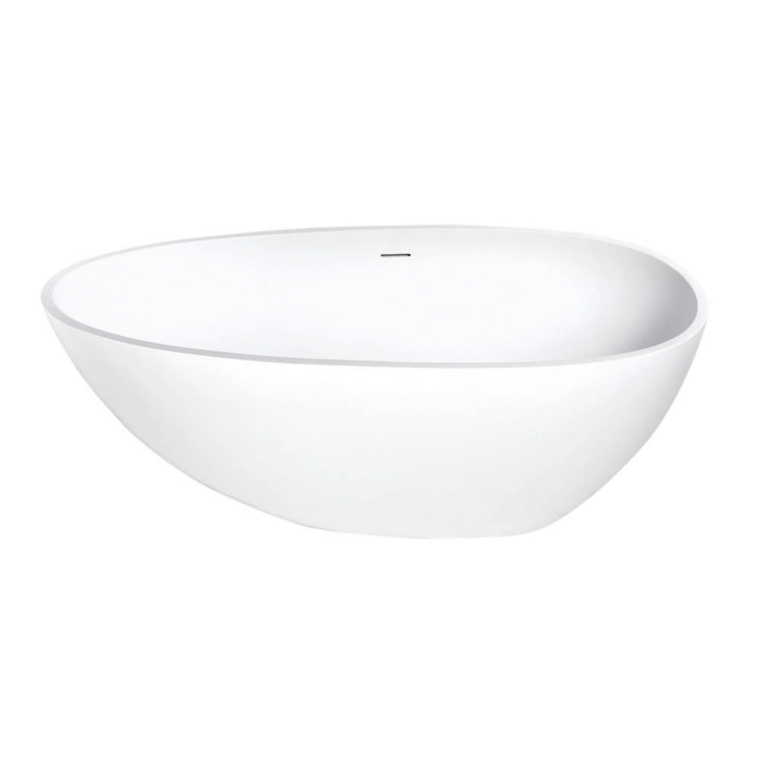 Aqua Eden 59-Inch Matte White Acrylic Freestanding Tub