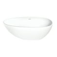 thumbnail image 1 of Kingston Brass VRTRS593021 59" Solid Surface Egg Shaped Double Ended Freestanding Tub with Drain, Matte White, 1 of 7