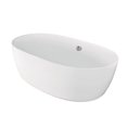 thumbnail image 1 of Kingston Brass VTDE713321 71" Acrylic Oval Double Ended Freestanding Tub with Drain, Glossy White, 1 of 10
