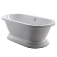 thumbnail image 1 of Kingston Brass VTPE672824P Aqua Eden 66-15/16" Free Standing Acrylic Soaker Bathtub -, 1 of 7