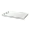 thumbnail image 1 of Kingston Brass VTSB60324L Aruba 60" x 32" Acrylic Double Threshold Shower Base with Left Drain, Glossy White, 1 of 6