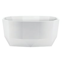 Kingston Brass VTSQ593024 59-Inch Acrylic Oval Double Ended Freestanding Tub with Drain in Glossy White