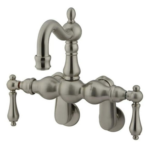 Kingston Brass Wall-Mount Clawfoot Tub Faucets With Brushed Nickel CC1081T8