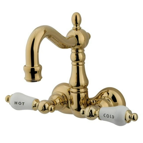 Kingston Brass Wall Mount Clawfoot Tub Filler - White