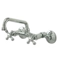 thumbnail image 1 of Kingston Brass KS213C Kingston Two Handle Wall Mount Kitchen Faucet, Polished Chrome, 1 of 2