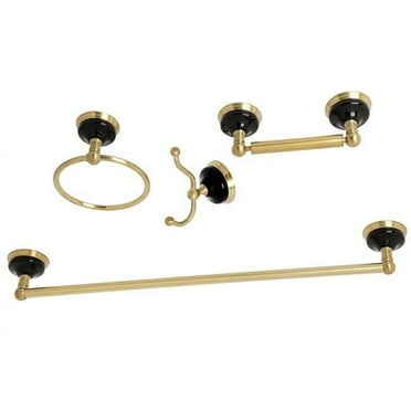 Kingston Brass BAK9111478BB Water Onyx Bathroom Accessory Set, Brushed Brass - 4 Piece