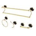 thumbnail image 1 of Kingston Brass BAK9113478PB Water Onyx 4-Piece Bathroom Accessory Set, Polished Brass, 1 of 2