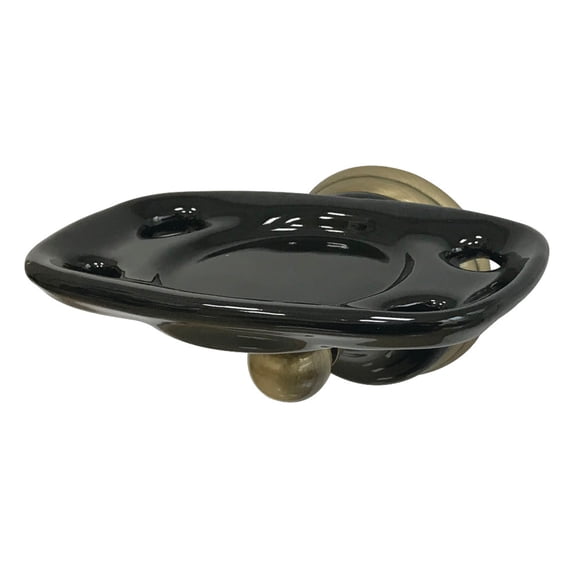 Kingston Brass BA9116AB Water Onyx Toothbrush and Tumbler Holder, Antique Brass