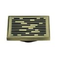 thumbnail image 1 of Kingston Brass Watercourse Transit 4" Square Grid Shower Drain Antique Brass Antique, 1 of 5