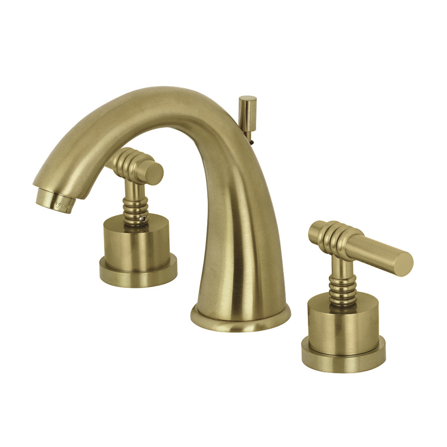 Kingston Brass KS2967ML 8-Inch Widespread Lavatory Faucet, Brushed Nickel/Polished Chrome
