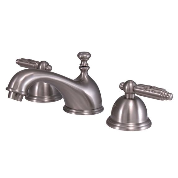 Kingston Brass KS3968GL Widespread Lavatory Faucet with Handle, Satin Nickel