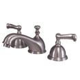 thumbnail image 1 of kingston brass ks3968fl royale widespread lavatory faucet, brushed nickel, 1 of 4