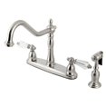 thumbnail image 1 of Kingston Brass  Wilshire 8 in. Centerset Kitchen Faucet with Brass Sprayer - Satin Nickel, 1 of 1