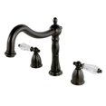 thumbnail image 1 of Kingston Brass KS1345WLL Wilshire Two-Handle Deck Mount Roman Tub Faucet, Oil Rubbed Bronze, 1 of 5