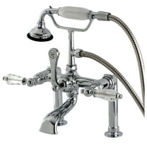 Aqua Vintage AE104T1WLL Wilshire 7" Center Deck-Mount Clawfoot Tub Faucet with Hand Shower, Polished Chrome