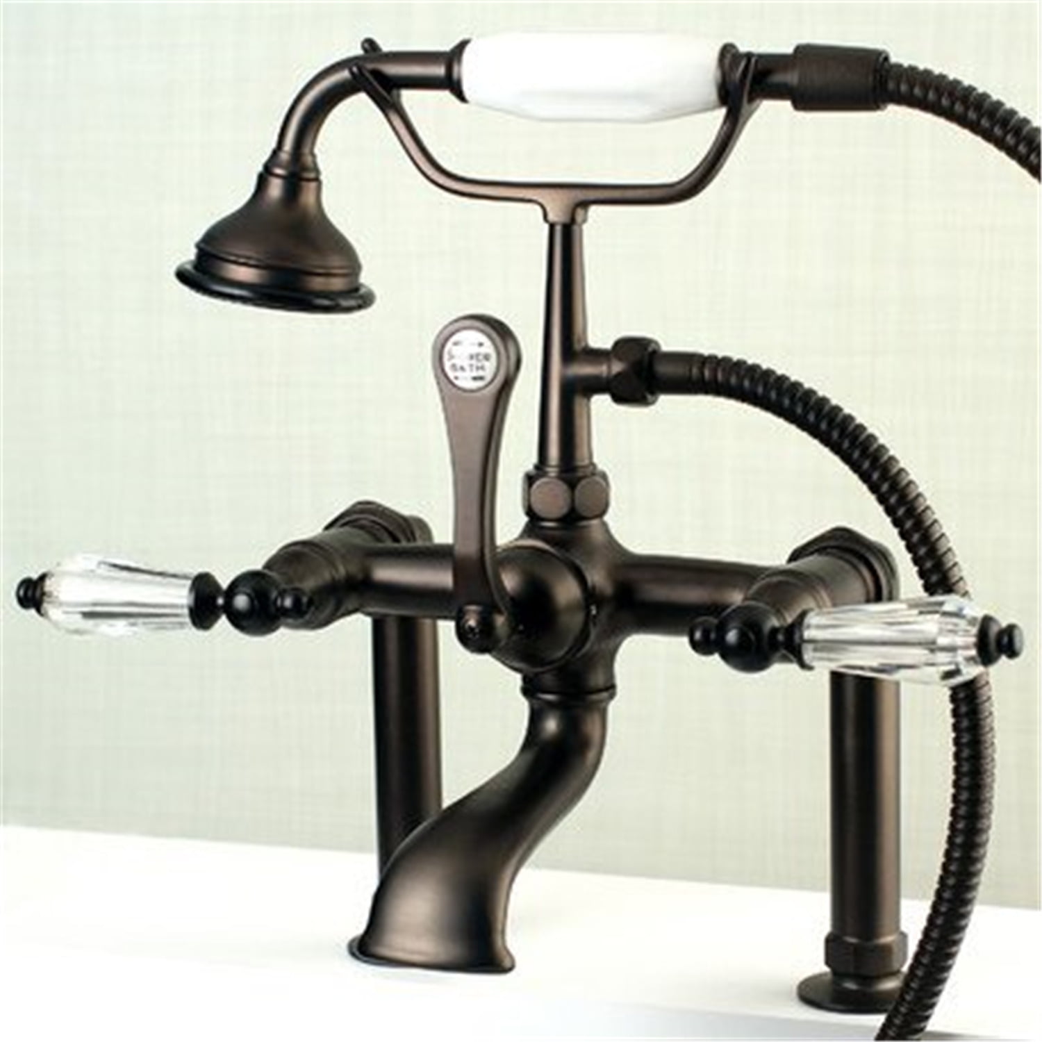 Aqua Vintage Deck-Mount Clawfoot Tub Faucets In Oil Rubbed Bronze AE103T5WLL