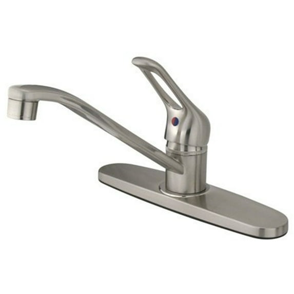 Kingston Brass GKB561SN Water Saving Wyndham Centerset Kitchen Faucet with Single Loop Handles, Satin Nickel