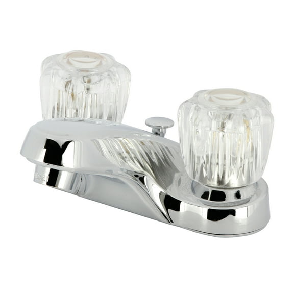 Kingston Brass ZKB161B 4" Centerset Bathroom Faucet with Brass Pop-Up, Polished Chrome