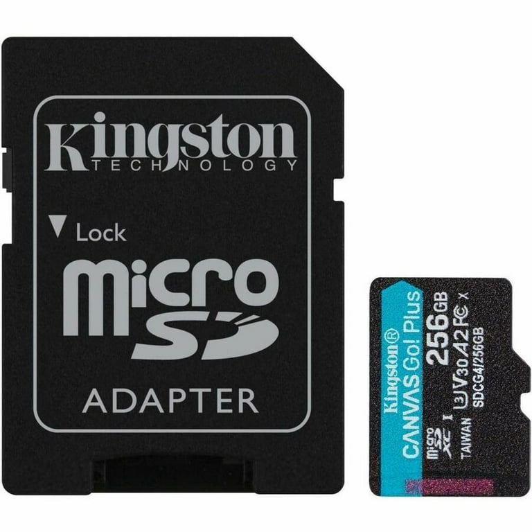 Kingston, microSDXC Card, 256 GB, Class 10 UHS-I U3 V30 - Walmart.com