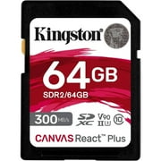 Kingston Canvas React Plus 64 GB Class 10/UHS-II U3 V90 SDXC