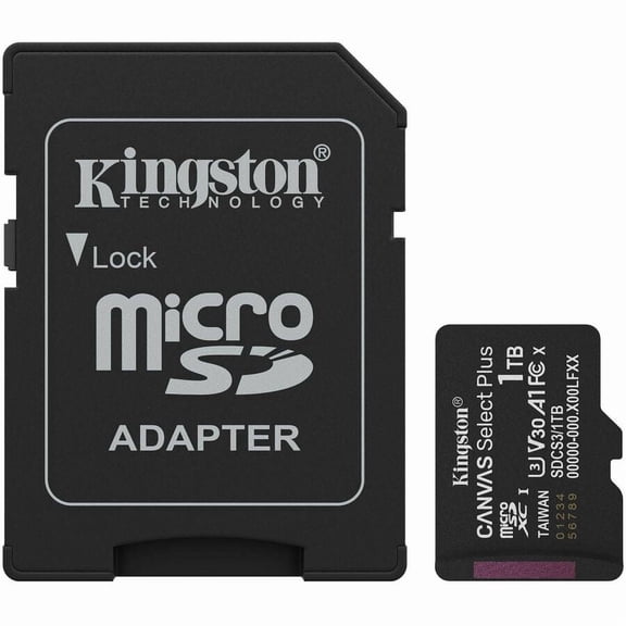 Kingston Canvas Select Plus 1 TB Class 10/UHS-I (U3) V30 microSDXC