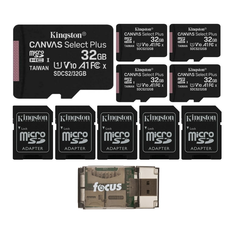 Kingston Canvas Select Plus 32GB microSDHC, UHS-I, 5-Pack Bundle