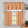 thumbnail image 1 of Kingston Checks Kitchen Curtain 3pc Set, 1 of 1
