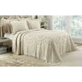thumbnail image 1 of Kingston Chenille Tufted Bedspread and 2 Pillow Sham Set, All Cotton, Full Size, Beige, 1 of 2