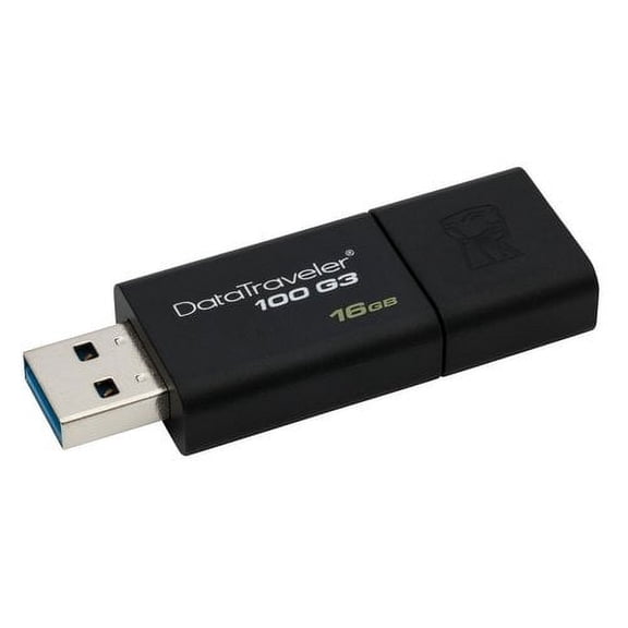Kingston DataTraveler 100 G3 16GB, USB 3.0 / 2.0 backward compatible, 100MB/s Read, 10MB/s Write (DT100G3/16GB)
