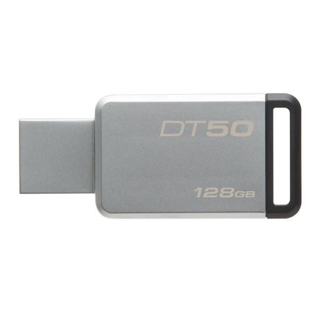 Kingston DataTraveler DT50, 128GB, USB 3.0 Flash Drive, Metal/Black Casing (DT50/128GB)