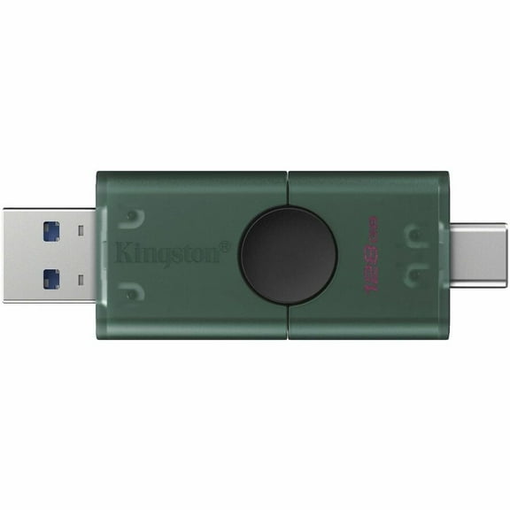 Kingston DataTraveler Duo 128GB USB 3.2 (Type A + Type C) Gen 1 On-The-Go Flash Drive
